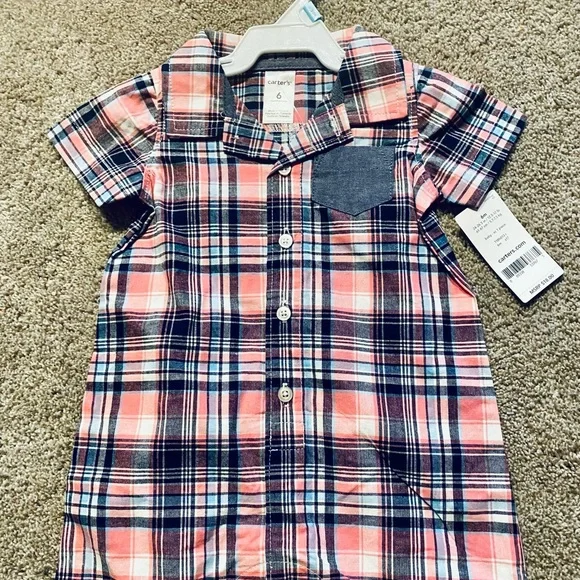 NEW • 5pc Baby Boys Lot • 6mo • Short Sets & Romper - Picture 6 of 10
